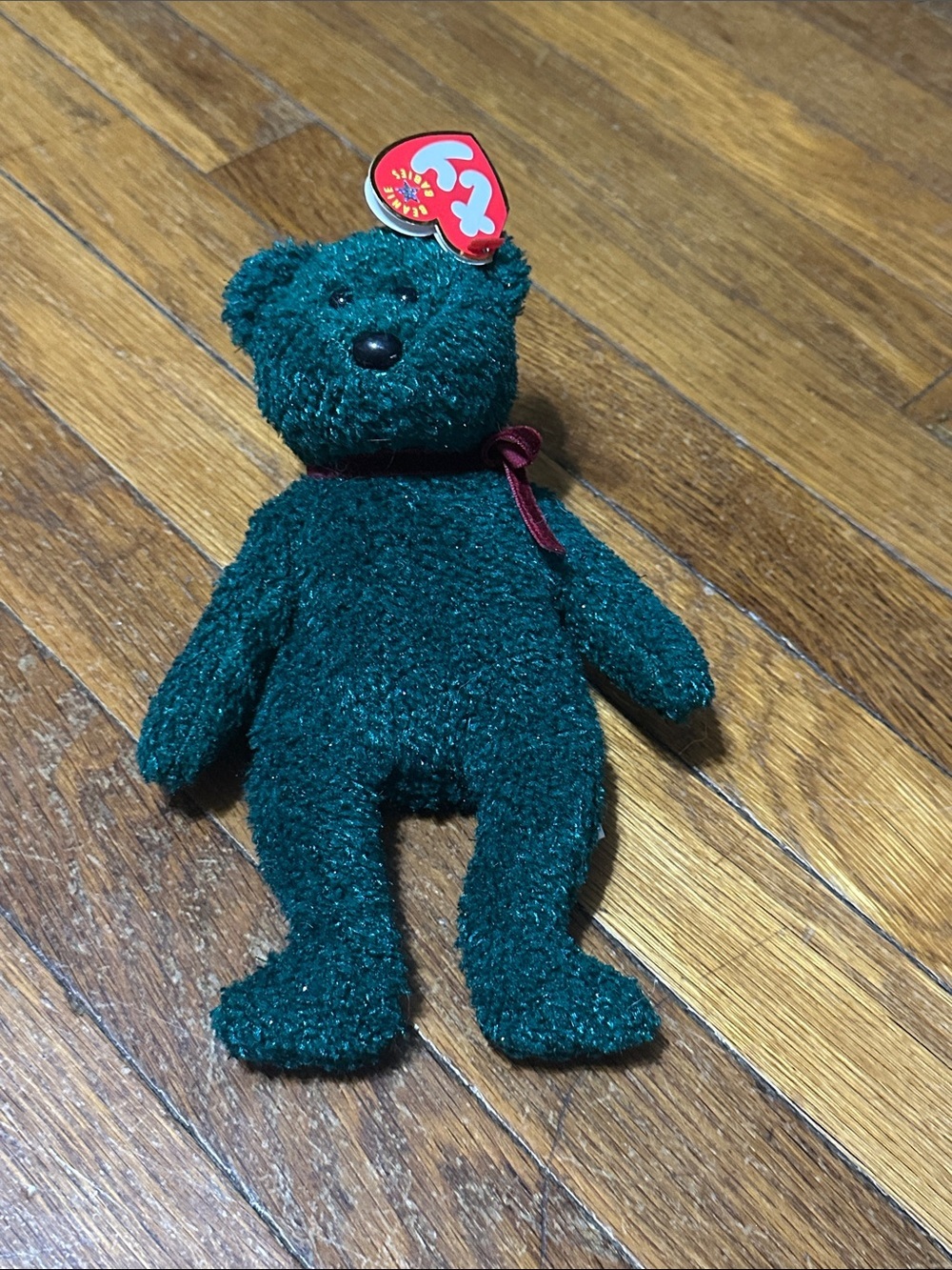 2001 Holiday Bear Ty Beanie Baby